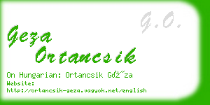 geza ortancsik business card